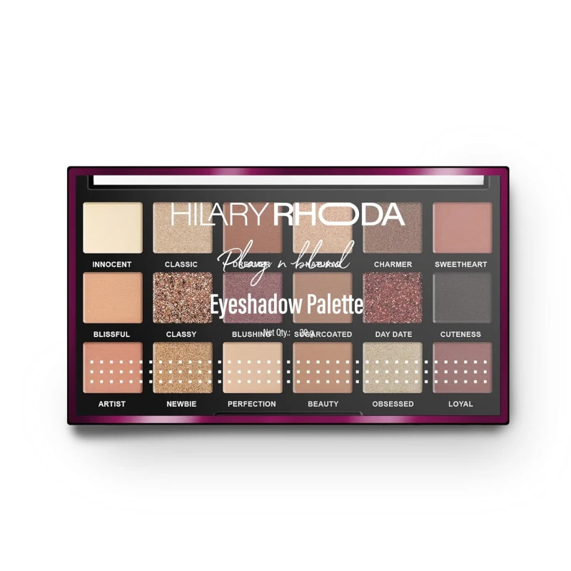 Hilary Rhoda Play N Blend Eyeshadow Palette | Matte & Shimmer Finish | Super-fine Particles | 18 Trendy Colours | Available in 2 Variants | Blends Easily - 20g (Day Dreamer - Shade 01) thumbnail 8